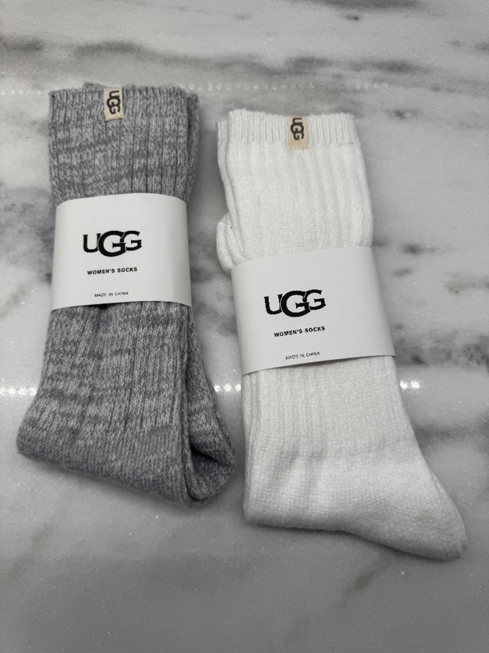 Lot of 2 Pair!! UGG Rib Knit Slouchy Crew Socks NWT!